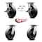 Service Caster 8 Inch Glass Filled Nylon Caster Set with Roller Bearing 4 Swivel Lock 2 Brake SCC-35S820-GFNR-SLB-BSL-2-BSL-2 - alternate 5